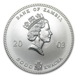 Fauna africana: Elefante 1 oz Plata 2003