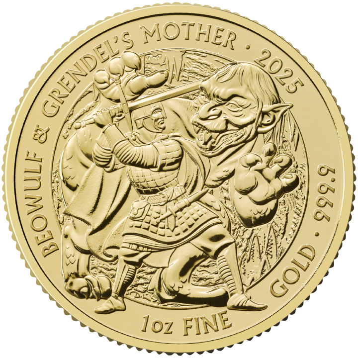 Myths & Legends: Beowulf and Grendel's Mother 1 oz Gold 2025