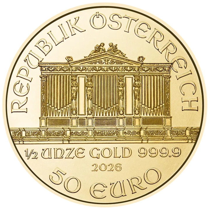 Wiedeński Filharmonik 1/2 uncji Złota 2026