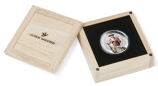 Tuvalu: John Wayne coloured 1 oz Silber 2022