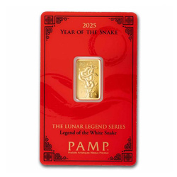 PAMP Lunar Legend: Bílý had 5g zlatý slitok 2025