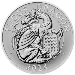 Lot de 2 pièces Les bêtes royales Tudor : le dragon Tudor 2 x 1 once d'argent 2024 Proof