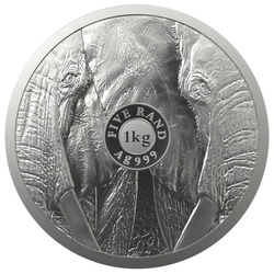 Big Five II: Elefante 1000 gramos Plata 2021 Proof