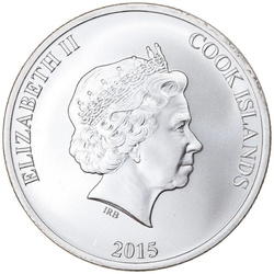 Îles Cook HMS Bounty 1 once d'argent 2015