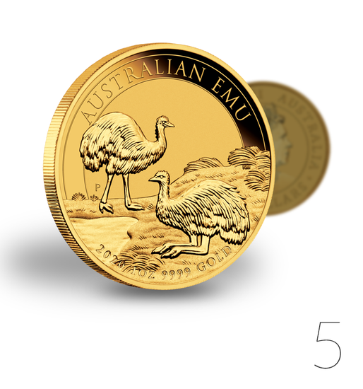 Australian Emu 1 oz Gold 2020 Investment Sets 5 Pc.
