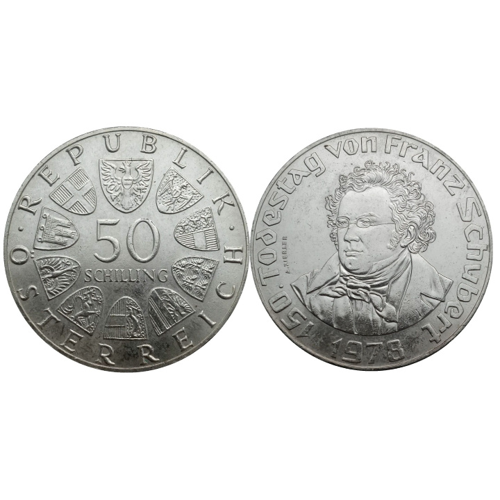 Austria, 50 Szylingów - Różne Roczniki