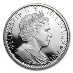 Isle of Man Série kočky: Somálská kočka 1 unce stříbra 2001 Proof