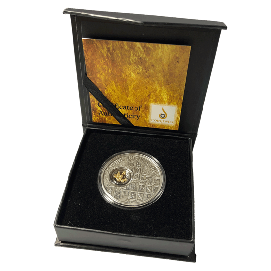 Nevada Gold & Silver Rush 1 oncia d'argento 2019 Antique Finish Proof