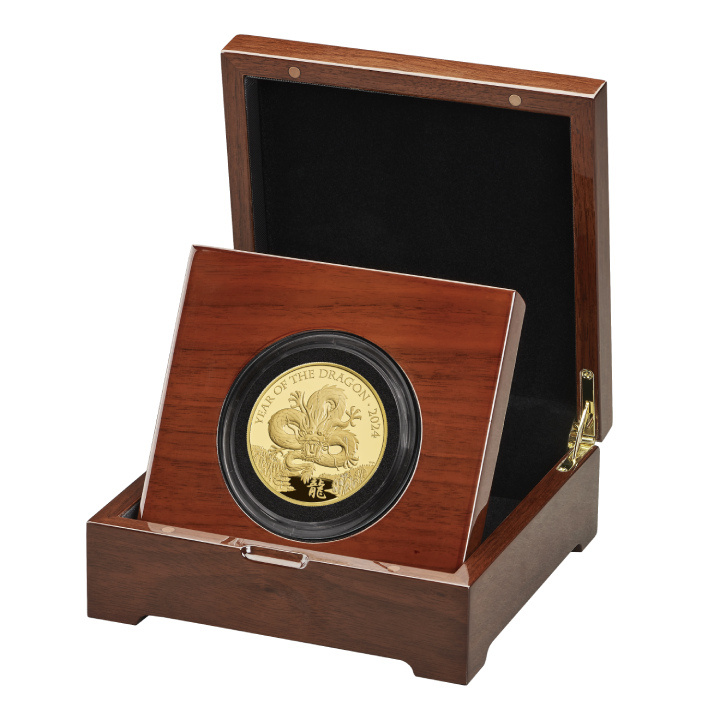 Royal Mint Lunar: Rok Smoka 5 uncji Złota 2024 Proof