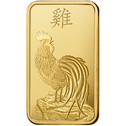 8 x 1 gram Sztabka Złota seria Lunar Rok Koguta