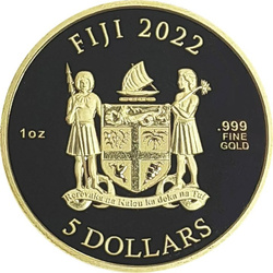Fiyi: Perros 1 oz Oro 2022 Prooflike