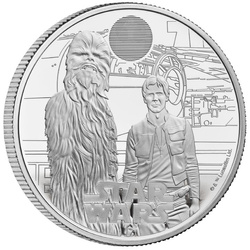 Star Wars : Han Solo et Chewbacca 1 once en argent 2023 Proof