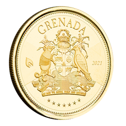 Grenada: Coat of Arms 1 uncja Złota 2021