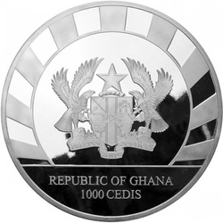 Ghana: Giants of the Ice Age - Tur 1 kg d'argento 2021