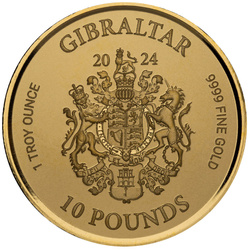 Gibraltar: Lady Justice 1 uncja Złota 2024 Proof