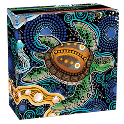 Monedă din argint The Perth Mint: Turtle Yaunati colorată 2 uncii de argint 2026 Antiqued