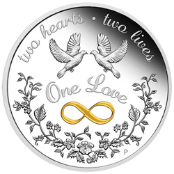 One Love coloré 1 once d'argent 2021 Proof