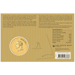 Moneda de plata Perth Mint: 40th Anniversary of the Australian Nugget Hobart Money Expo dorada 1 onza Plata 2026 (en tarjeta)