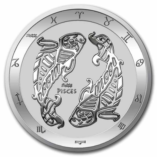Tokelau: Zodiac Series - Pisces 1 oz Silver 2021