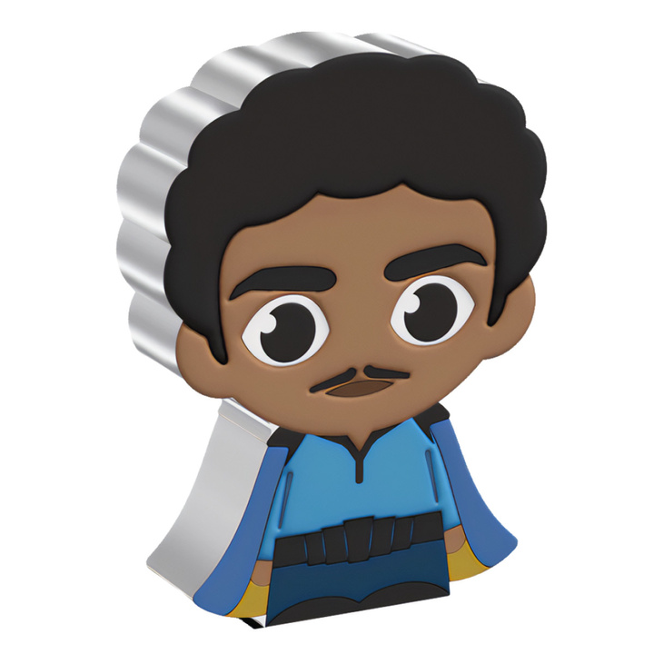 Niue: Star Wars – Lando Calrissian, Chibi Coin, kolorovaná, 1 unce stříbra, 2023, v kvalitě Proof