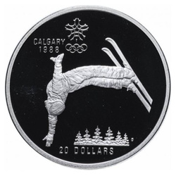 Canada: Zestaw 10 monet Calgary Olympic Games 1988 Srebro