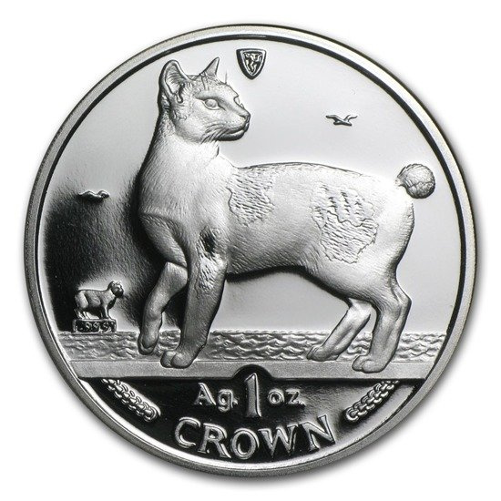 Isle of man Katzen-Serie: Japanese Bobtail  1 oz Silber 1994 Proof