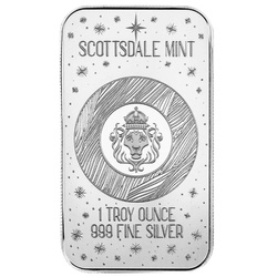 Scottsdale Mint Angel Star of Bethlehem coloured 1 oz Silver Bar