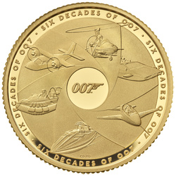 Seis Décadas de 007 1/4 oz Oro 2024 Proof