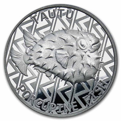 Tokelau Ryba Rozdymka 2021 - 1 oz Srebro 2021
