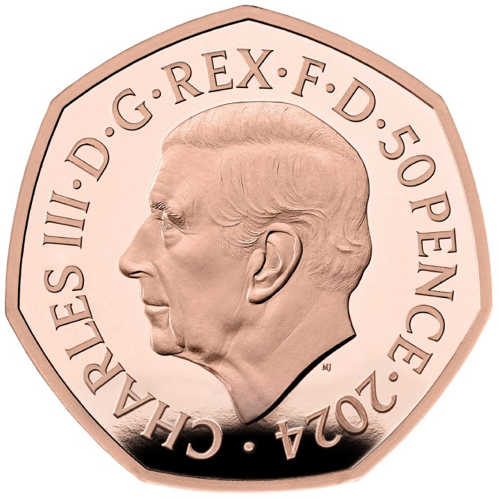 Harry Potter: Winged Keys 50p Złoto 2024 Proof