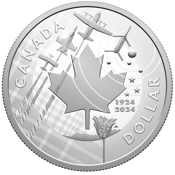 Canada: 100° anniversario della Royal Canadian Air Force Dollaro Argento 2024 Proof