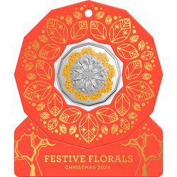 Décoration de Noël - Festive Floral colorée 50c Cuivre-nickel 2024