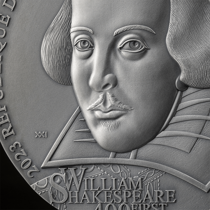 Camerun William Shakespeare 5 oz Argint 2023 Antique Finish