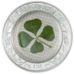 Palau: Four-leaf Clovers - Ounce of Luck kolorowany 1 uncja Srebra 2025 Proof 