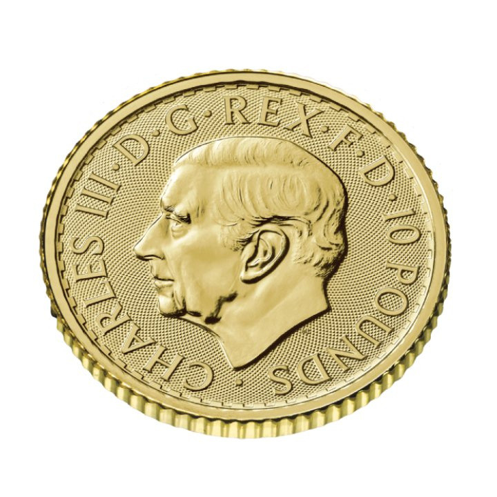 Britannia – král Charles III 1/10 unce zlata 2023