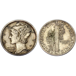 USA: 10 centesimi Argento Diversi anni (titolo Ag.900) Circolante 10 pezzi