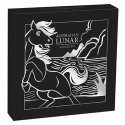 Perth Mint: Lunar III – Anno del Cavallo colorato 1000 g Argento 2026 Gold Privy Mark