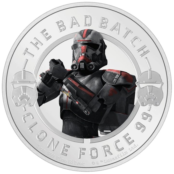 Niue: Star Wars The Bad Batch – Hunter színes 1 uncia ezüst 2022 Proof