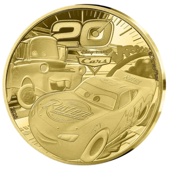 Pièce en Or Disney - Cars 1/4 once d'Or 2026 Proof