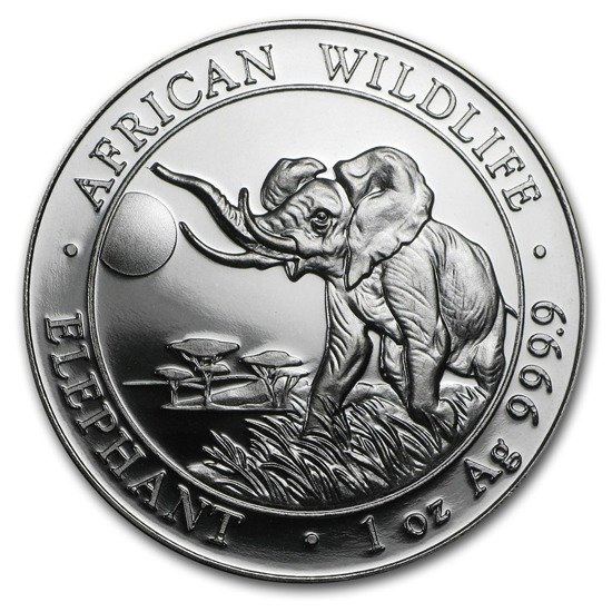 African Wildlife: Słoń Somalijski 1 uncja Srebra 2016