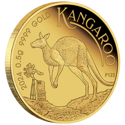 Canguro australiano - Mini Roo 0,5 grammi d'oro 2024 Proof