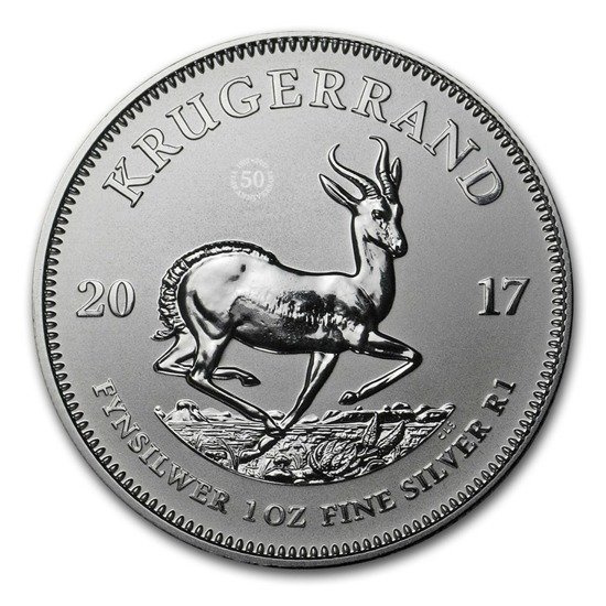 Krugerrand 1 unce stříbra 2017 (50. výročí)