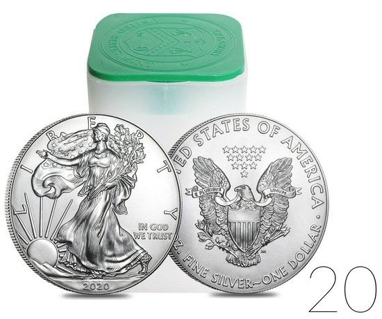 Americký orel 1 unce stříbra 2020 BALÍČEK 20 KS