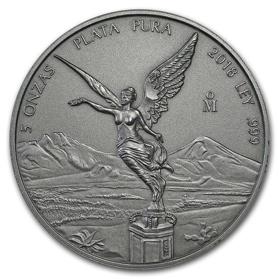 Libertad Mexicana 5 onzas Plata 2018