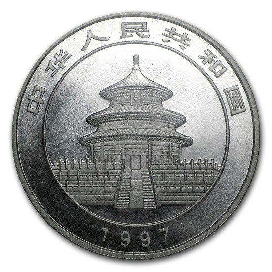 China Panda 1 oz Silber 1997