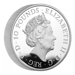 A Tudor-dinasztia királyi állatai: Anglia oroszlánja 10 uncia ezüst 2022 Proof