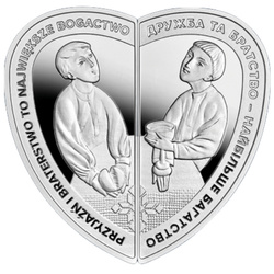 La amistad y la hermandad son la mayor riqueza - Conjunto de 2 monedas de color Plata 2023 Proof