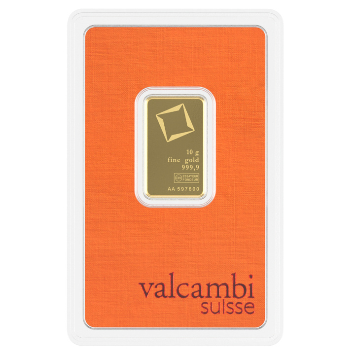 Zlatý slitek Valcambi 10 g zlata