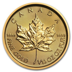 Feuille d'érable canadienne 1/10 once d'or 2019