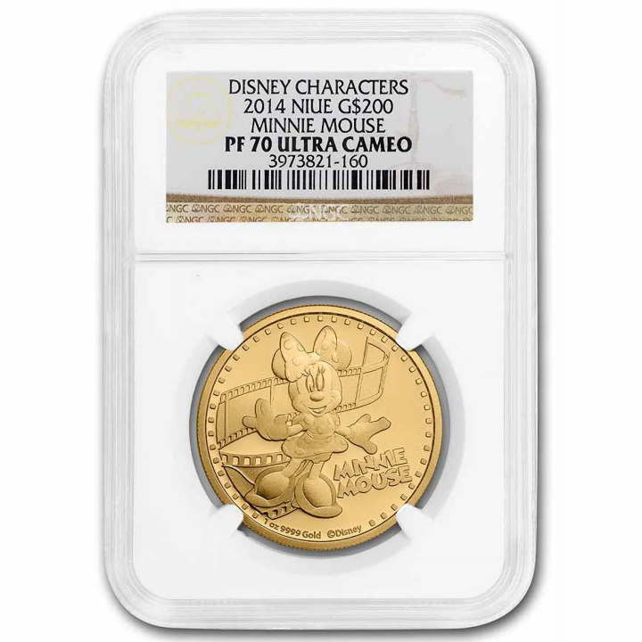 Niue : Disney - Minnie Mouse 1 once d'or 2014 Proof NGC PF70 Ultra Cameo